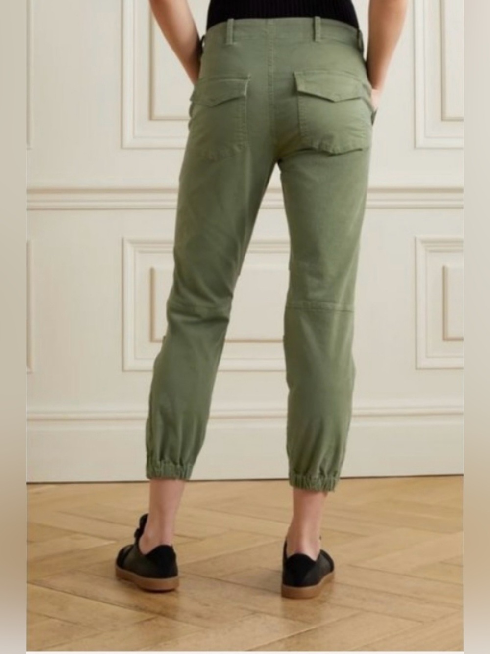 Nili Lotan Shon Cropped French Military Pants Army Green Size 4 Gorpcore Utility - Picture 2 of 16